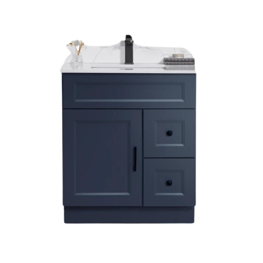 TC Wood Vanity - 30" Blue Shaker Left/Right Drawers